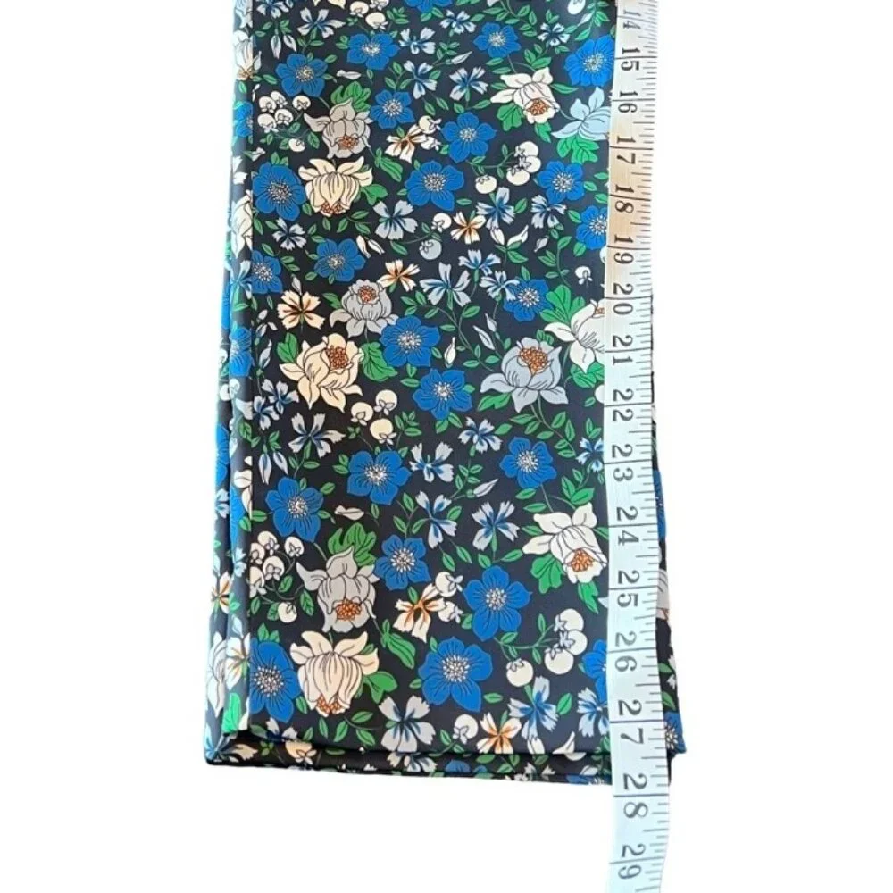 Tory Sport | Tory Burch | Blue Floral Print Straight High Waisted Trouser Pants - Picture 7 of 13